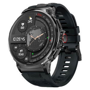 Montre Connectée ILESTDG Stahlgear Zeus - Robuste, étanche, Verre Saphir - Appels Bluetooth, Moniteur Cardiaque, 100+ Cadrans - Autonomie 10 Jours - Compatible Android/iOS