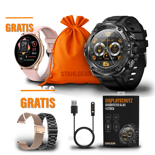 Titan Pro Zubehör Packet + Gratis Frauen Smartwatch