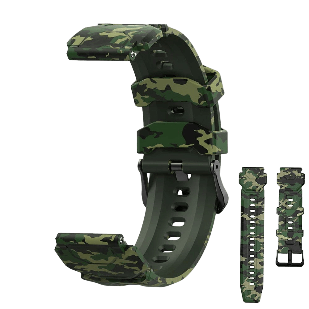Silikon Camo Band - Grün (22mm)