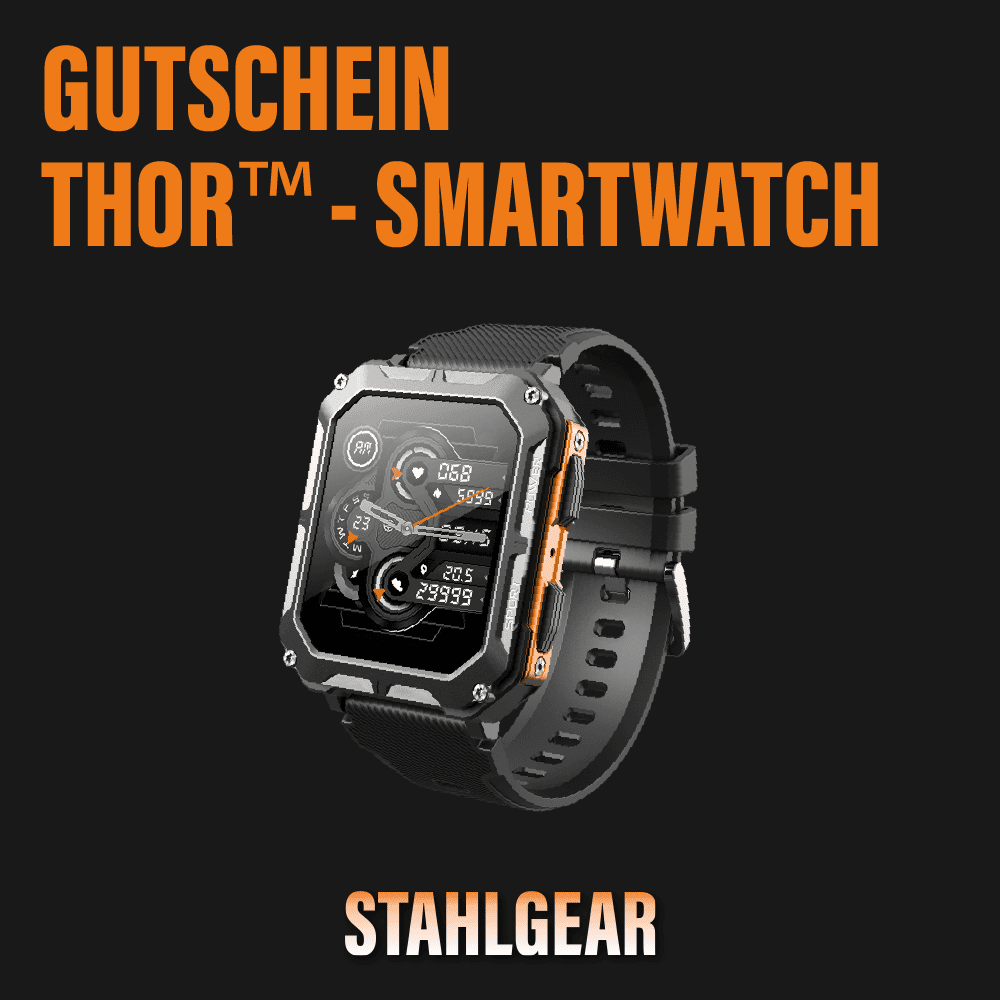 Montre Connectée SWZEC Stahlgear Thor - Indestructible, étanche, 14 Jours Autonomie - Compatible Android/iOS