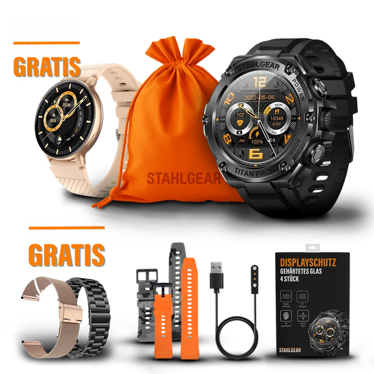 Titan Pro Zubehör Packet + Gratis Frauen Smartwatch